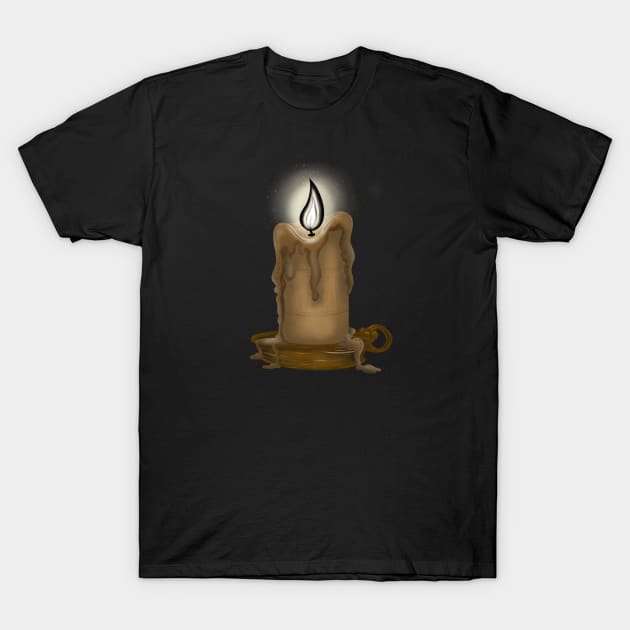 Black Flame Candle T-Shirt by BCGotschall